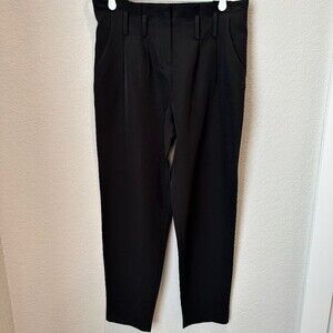Milly Black Paperbag High Waist Loose Fitting Straight Leg Trousers - Size 8 EUC
